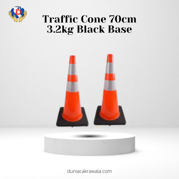 Besgard Traffic Cone 70Cm 3.2Kg Black Base
