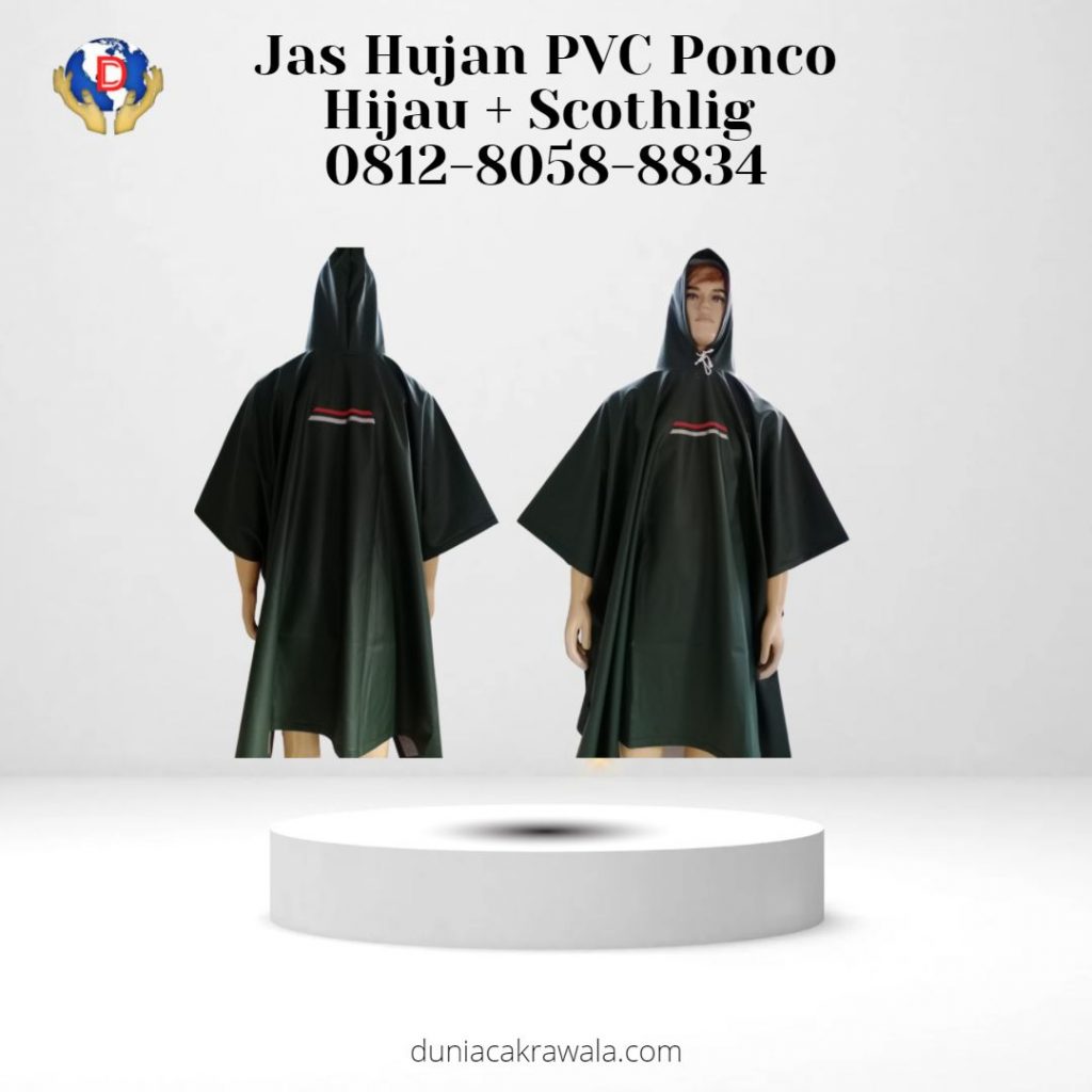 Jas Hujan PVC Ponco Hijau